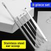 8 Pcs Ear Pick Earwax Removal Kit, Ear Cleaning Tool Set, Ear Cleaner Curette Ear Wax Remover Tool with a Cleaning Brush (Sliver) view 2