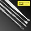 8 Pcs Ear Pick Earwax Removal Kit, Ear Cleaning Tool Set, Ear Cleaner Curette Ear Wax Remover Tool with a Cleaning Brush (Sliver) view 3