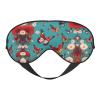 Hen Flying Butterflies Among Flowers Print Block Out Light Eye Sleep Mask,Soft Breathable Eye Cover, for Sleeping Travel Home Nap view 1