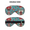 Hen Flying Butterflies Among Flowers Print Block Out Light Eye Sleep Mask,Soft Breathable Eye Cover, for Sleeping Travel Home Nap view 2