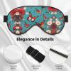 Hen Flying Butterflies Among Flowers Print Block Out Light Eye Sleep Mask,Soft Breathable Eye Cover, for Sleeping Travel Home Nap view 4