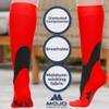 Mojo Compression Socks for Women and Men 20-30mmHg Knee High - Medical Graduated Knee High Compression Stockings for Bariatric Surgery Recovery, Swelling, Edema - Red, Medium - A601 view 3