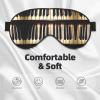 Piano Keys with Musical Notes Print Block Out Light Eye Sleep Mask,Soft Breathable Eye Cover, for Sleeping Travel Home Nap view 3