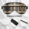 Piano Keys with Musical Notes Print Block Out Light Eye Sleep Mask,Soft Breathable Eye Cover, for Sleeping Travel Home Nap view 4