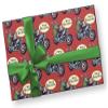 Giftini Motorcycle Gift Wrap, Santa Biker Wrapping Paper, For Cycle Lovers, Motor Bike Riding Theme Party Decor Winter Holiday Present (MC Motorcycle, One 20 inch x 30 inch sheet) view 3