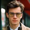 ANYLUV Blue Light Glasses Men, Stylish Square Carbon Fiber Eyewear, Anti Eyestrain, Lightweight Mens Computer Gaming Glasses view 2