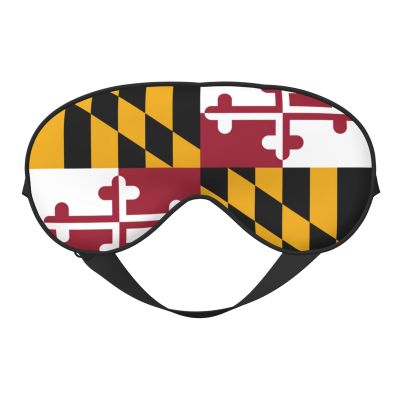 Maryland State Flag Print Block Out Light Eye Sleep Mask,Soft Breathable Eye Cover, for Sleeping Travel Home Nap
