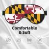 Maryland State Flag Print Block Out Light Eye Sleep Mask,Soft Breathable Eye Cover, for Sleeping Travel Home Nap view 3