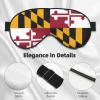 Maryland State Flag Print Block Out Light Eye Sleep Mask,Soft Breathable Eye Cover, for Sleeping Travel Home Nap view 4