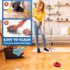 4 Pack Spin Mop Replacements Head Compatible for Oceda RinseClean 2-Tank System,Microfiber Spin Mop Refills Head,1 Mop Scrub Brush + 1 Mop Base + 4 Pack Cleaning Floor Mop Head view 3