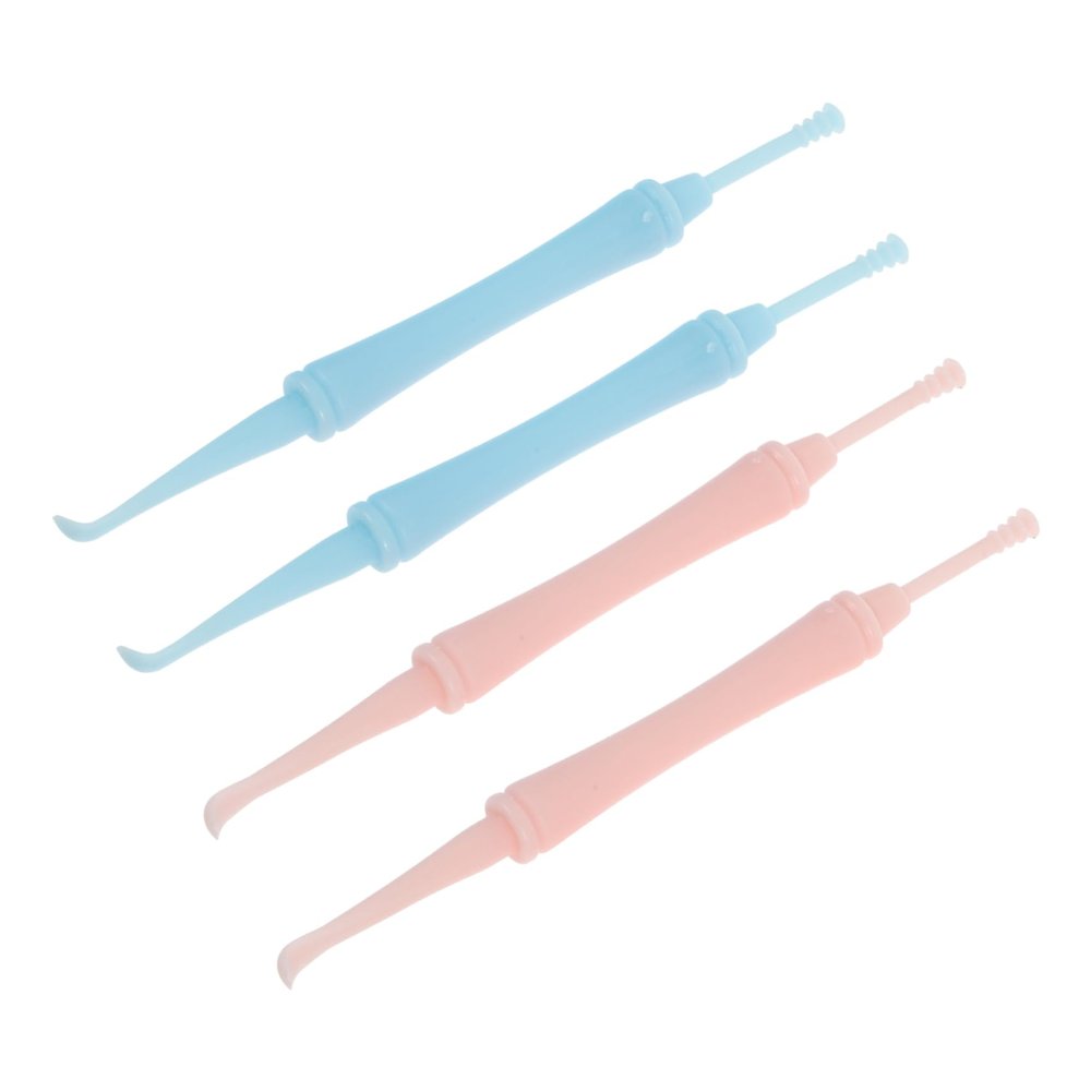 Anneome 4pcs Earwax Removal Spoons Double Spiral Ear Cleaning Tools Safe and Ear Picks for Adults and Sturdy Earwax Clean Supplies Random Color