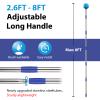 Cobweb Duster with Extension Pole,4-8FT Stainless Steel Spider Web Brush with Pole,Cobweb Duster Outdoor for High Ceilings and Surfaces,Steel Long Handle, Lightweight Cleaner view 3