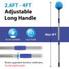 Cobweb Duster with Extension Pole,4FT Stainless Steel Spider Web Brush with Pole,Cobweb Duster Outdoor for High Ceilings and Surfaces,Steel Long Handle, Lightweight Cleaner view 3