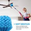 Cobweb Duster with Extension Pole,4-6FT Stainless Steel Spider Web Brush with Pole,Cobweb Duster Outdoor for High Ceilings and Surfaces,Steel Long Handle, Lightweight Cleaner view 2