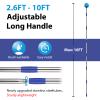 Cobweb Duster with Extension Pole,4-10FT Stainless Steel Spider Web Brush with Pole,Cobweb Duster Outdoor for High Ceilings and Surfaces,Steel Long Handle, Lightweight Cleaner view 3