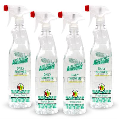 La's Totally Awesome Daily Shower Cleaner Spray, For Showers, Tubs and more, Plant-Derived Formula, 32 Fl Oz (Pack of 4)