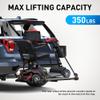 Rockland Electric Wheelchair/Scooter Carrier with Automatic Lift, 350 LBS Capacity, Foldable Design, Manual Crank for 2" Hitch Receiver, Heavy-Duty Mobility Lift for Easy Transport view 2