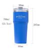 23.5oz Stainless Steel Car Tumbler with Leak-Proof Lid  Insulated Coffee Cup with Straw, Perfect for Travel & Outdoor Use  Durable Thermos for Hot & Cold Drinks (Blue) view 4