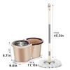 VALCLA Mop Bucket Household Rotary Mop Bucket with Pier Cloth Mop Set Wet and Dry Mop Cloth Not Hand Washing Floor Mopping(Khaki) view 2