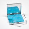 7 Days Chromed Shiny Silver Pill Organizer with Mirror Inside Has 8 Separate Compartments Rectangle Cute Travel Pill Organizer for Purse 7 Days Pill Box Pill Case (Better) view 4