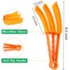 3 Pack Microfiber Feather Duster with 6 Microfiber Sleeves, Window Blind Cleaner, Blind Duster, Blinds Cleaning Tools view 2