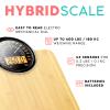 Adamson Hybrid 2-in-1 Analog & Digital Weighing Scale for Body Weight up to 400lbs - Thick Tempered Glass - Extra Large Display - Easy to Read Digital Bathroom Scale - New - Wood view 2