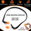 4 Pairs Ear Plugs Banded for Shooting Range Noise Cancelling Reusable Washable Ear Protection with Silicone Tips for Construction Lawn Mowing Welding Worker Shooter Hearing Protection view 2