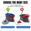12 Pcs Spin Mop Replacement Heads, 360 Easy Wring Spin Mop 100% Microfiber Refill, Easy Cleaning Spin Mop Heads, 2 Tank System Replace Head for Easy House Cleaning Floor Mopping, Blue&White view 3