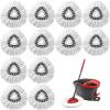 12Pcs Spin Mop Replacement Heads, White Large 360 Easy Wring Spin Mop 100% Microfiber Refill, Easy Cleaning Spin Mop Heads, Deep Clean, Machine Washable for Easy House Cleaning Floor Mopping view 1