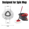 12Pcs Spin Mop Replacement Heads, White Large 360 Easy Wring Spin Mop 100% Microfiber Refill, Easy Cleaning Spin Mop Heads, Deep Clean, Machine Washable for Easy House Cleaning Floor Mopping view 2