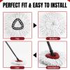12Pcs Spin Mop Replacement Heads, White Large 360 Easy Wring Spin Mop 100% Microfiber Refill, Easy Cleaning Spin Mop Heads, Deep Clean, Machine Washable for Easy House Cleaning Floor Mopping view 4