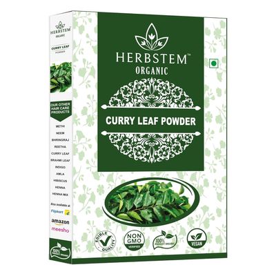 100% Natural Curry Leaves (Kadi Patta) Powder (Sun Dried & Stemless) 200g For Strong And Shiny Hair