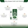 100% Natural Curry Leaves (Kadi Patta) Powder (Sun Dried & Stemless) 200g For Strong And Shiny Hair view 2