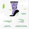 Artdear Diabetic Socks for Men & Women - 2 Pairs Non Binding Extra Wide Colorful Crew Socks for Swollen Feet Seamless Toe Loose Fit (White & Pink Camo, Large) view 4