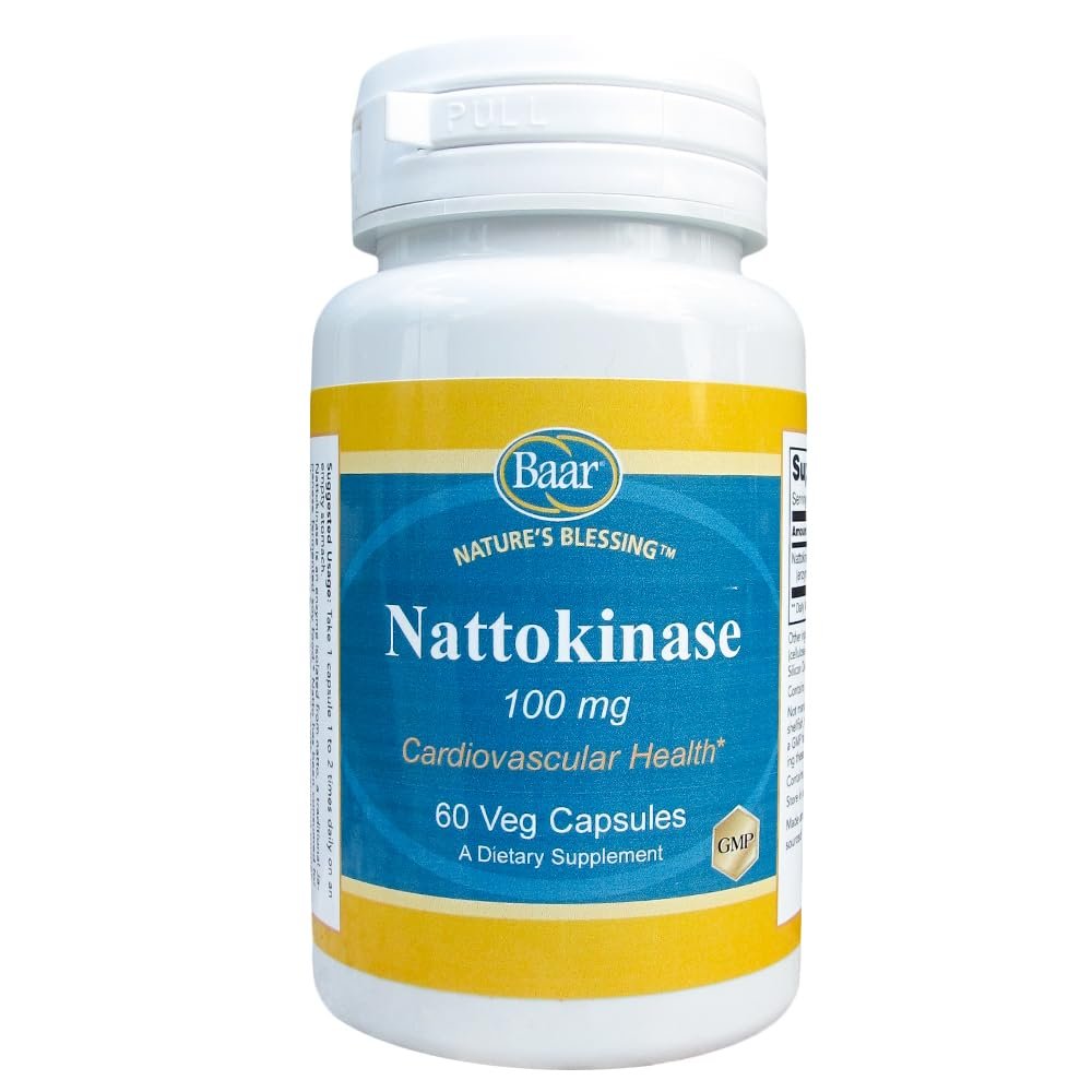 Baar Nattokinase 100 mg, 60 Veg Capsules