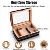 Cigar Humidor, Portable Cedar Wood Cigar Box, With Hygrometer And Humidifier, Cedar Lined, Black High-Gloss Piano Paint, Cigar Accessories, Holds 75 Cigars, Cigar Gifts For Men view 4