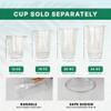 Klex Clear PET Plastic Dome Lids with Straw Slot Fits 12, 16, 20, 24 oz Cups, 3.86" view 4