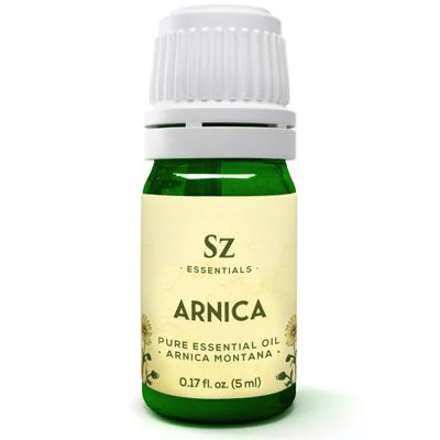 Sz Essentials - Arnica Essential Oil (Arnica Montana)  Therapeutic Grade, 100% Pure & Undiluted with Fresh Herbal Aroma for Soothing Relief, Aromatherapy, Muscle Recovery & Skin Care - Vegan 0.17 oz