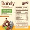 Hazelnut & Cocoa Spread by Barely, Low Sugar & No Artificial Sweeteners, Vegan, Keto Friendly, Delicious Chocolate Spread & Dessert Dip  High in Fiber with just 3.2 g Cane Sugar per Serving (1-Pack) view 2