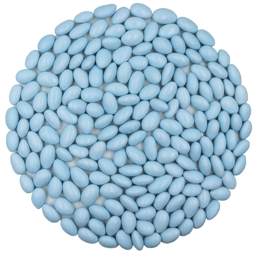 American Best Food Pastel Color Jordan Almonds in Jar, Kosher (4 Pound, Blue)