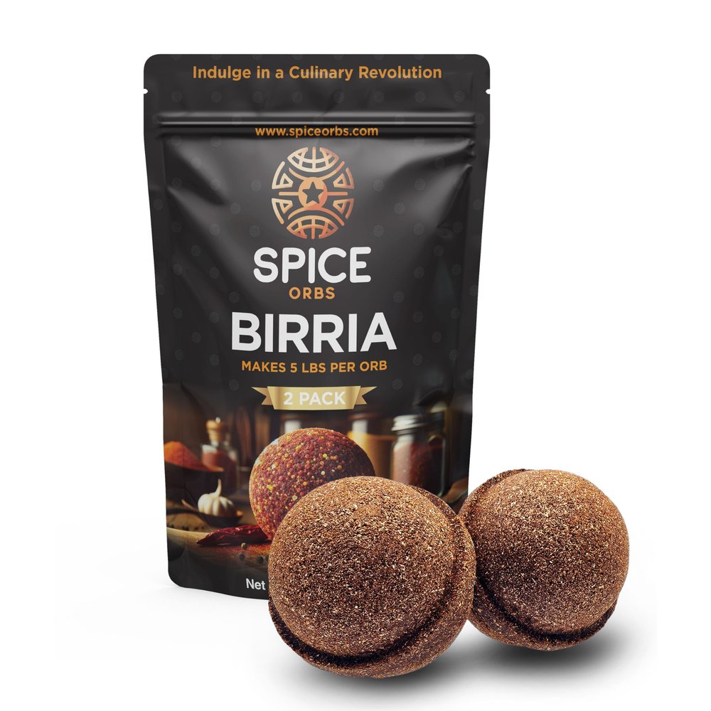 Spice Orbs Birria Bomb Spice Mix 2-Pack - Authentic Mexican Seasoning for Tacos & More - Birria Bomb Balls with bold Mexican Spices - Easy Birria Seasoning for Slow Cooking! (Large)