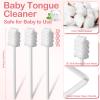 Singhoow 200 Pieces Baby Tongue Cleaner Disposable Infant Oral Cleaner with 4 Pieces Finger Toothbrush Soft Gauze Baby Mouth Newborn for Tooth Mouth Dental Care(Pink) view 2