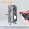 Vrufamt Refillable Butane Torch Lighter with Built-in Holder and 3 Jet Flame - All-in-1 Tool for Men (Butane not Included) view 4