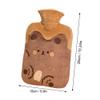 Student Plush Hot Water Bag, Hot Water Bottle with Cover, 1 L Hot Water Bag with Soft Plush Cover Hot Water Bottle Fun Print Patterns Shoulders Relief view 2