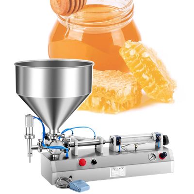 XQZMZSCP Stainless Steel Filling Machine Single Head, with Pneumatic Device, Cream Filling Machine,40L Large Hopper, for Cosmetics (300ML)