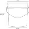 House Naturals 5 Gallon Food Grade Buckets, 3 Color Buckets with Screw on lids view 3