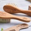 Custom Engraved Wooden Baby Hair Brush Set,Customizable Baby Wooden Baby Brush Set Personalized Baby Brush and Comb Set,Personalized Name Hair Brush Set (1pcs) view 3