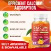 2 Pack Calcium Gummies 1000mg with Vitamin D3 K2 & B Complex, Potassium, Calcium Magnesium Zinc Gummies for Bone, Muscle, Mood and Immunity - Orange Flavor 120 Gummies view 3