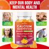 2 Pack Calcium Gummies 1000mg with Vitamin D3 K2 & B Complex, Potassium, Calcium Magnesium Zinc Gummies for Bone, Muscle, Mood and Immunity - Orange Flavor 120 Gummies view 4