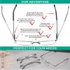 acavefox 3 Pack Blue Light Blocking Reading Glasses Men Readers Anti Glare UV Metal Semi-frame Spring Hinge Lightweight Sturdy Trendy Eyeglasses 3.5+ view 3